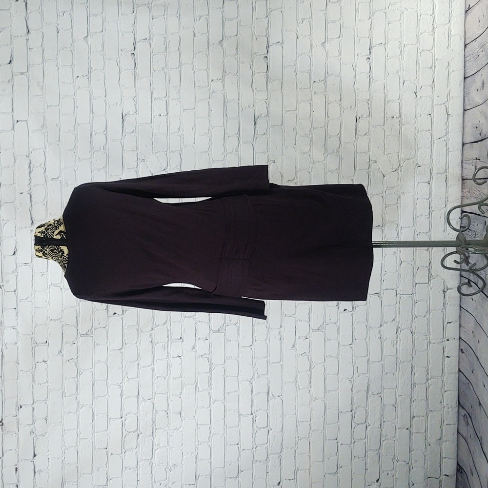 New York & Company Size Medium Black Belted Sweater Dress - Picture 2 of 11
